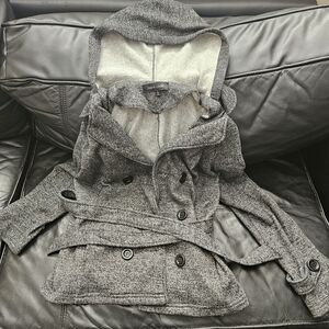 Womans Gray Hooded Jacket